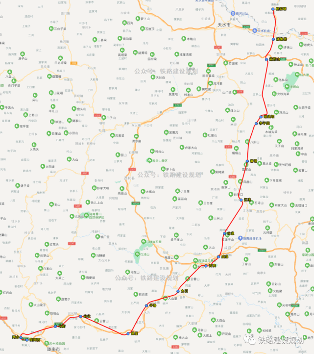 天水至陇南铁路可研获批,全线设站方案确定,时速160公里,先期段即将