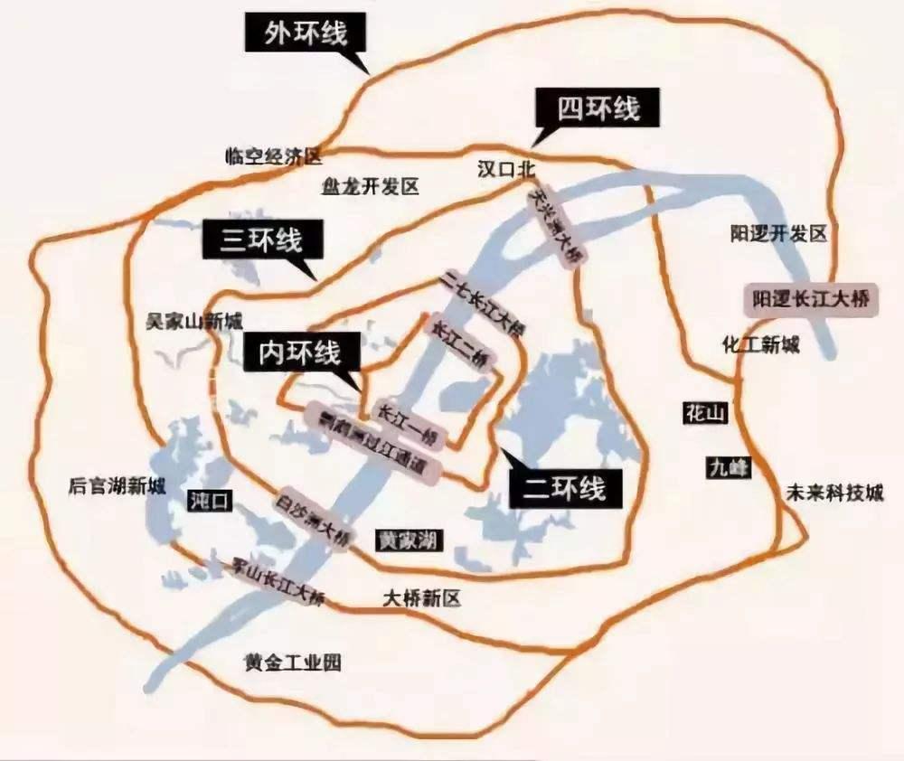 武汉四环线将改成三环,东西湖,沌口,江夏,盘龙城部分划入三环