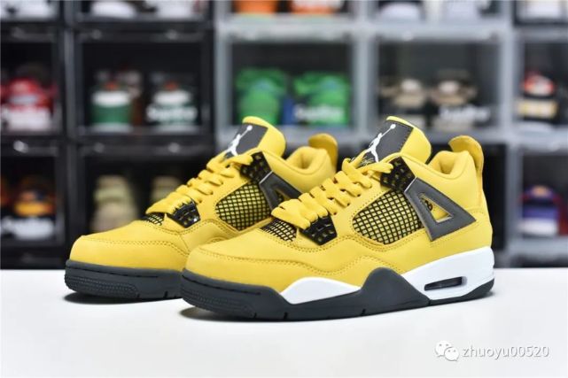 air jordan 4 "lightning" 黑黄电母 2020实物细节赏析