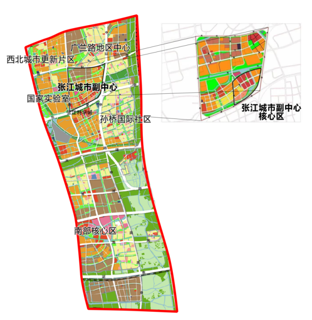 张江南区的基础上,将北部的康桥工业园,上海国际医学园区都纳入范围之