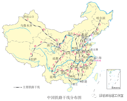 首先,我们先对中国的铁路网有一个直观的印象.