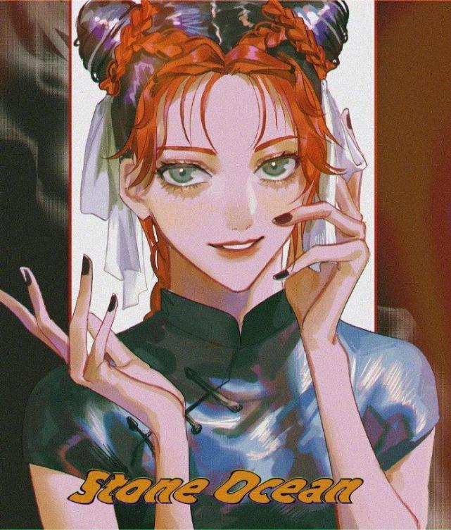 jojo:画师绘制不同画风的徐伦,女仆装萌萌哒,jk装超