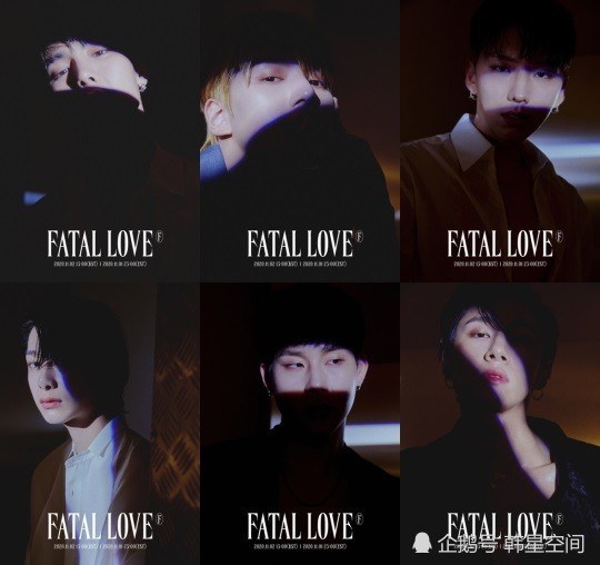 呼应新专辑〈fatal love〉的名称,monsta x 在概念照中也大展致命魅力