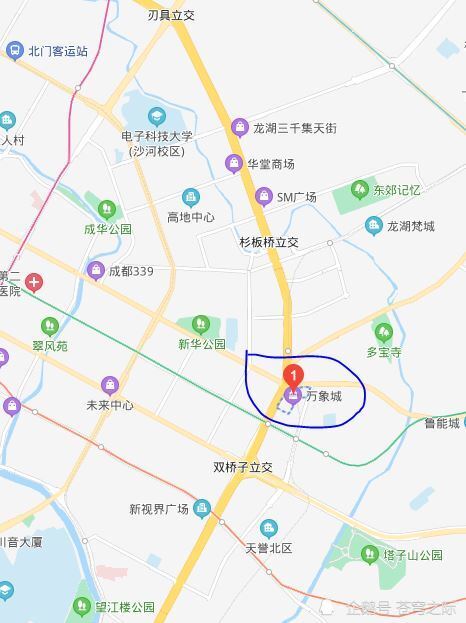 网传成都成华区万象城附近着火,现场浓烟