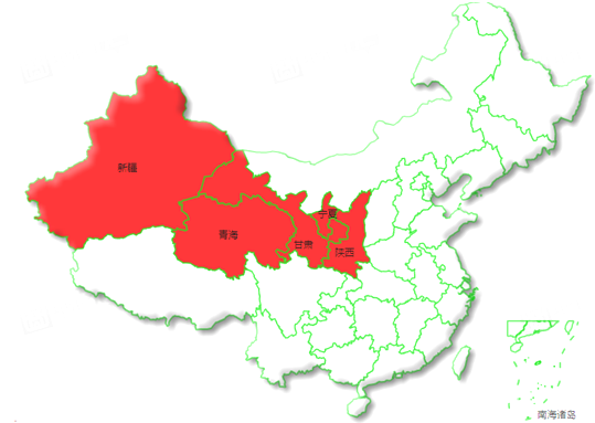 西北五省经济总量_西北五省地图全图