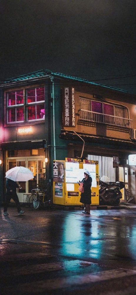 霓虹都市街头夜景
