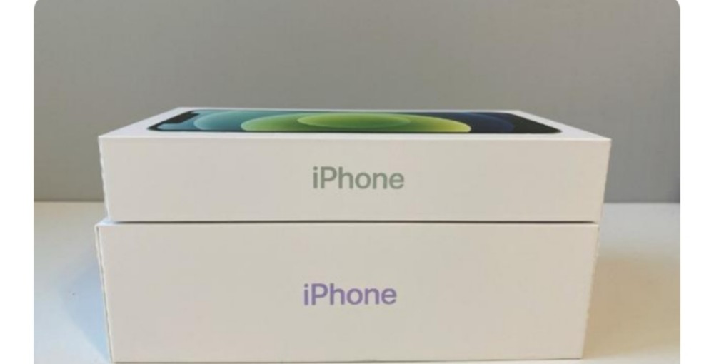 iphone 11(下)与iphone 12(上)包装盒对比