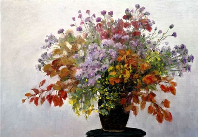 油画|脱贫攻坚决胜小康 女画家郭华美丽乡村油画作品