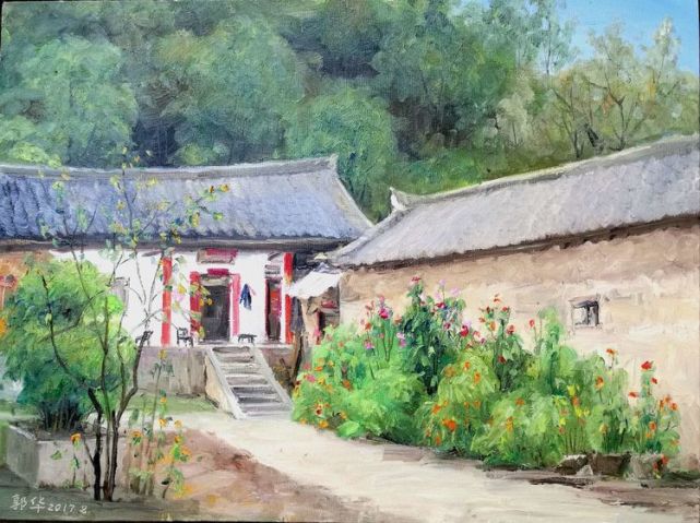 油画|脱贫攻坚决胜小康 女画家郭华美丽乡村油画作品