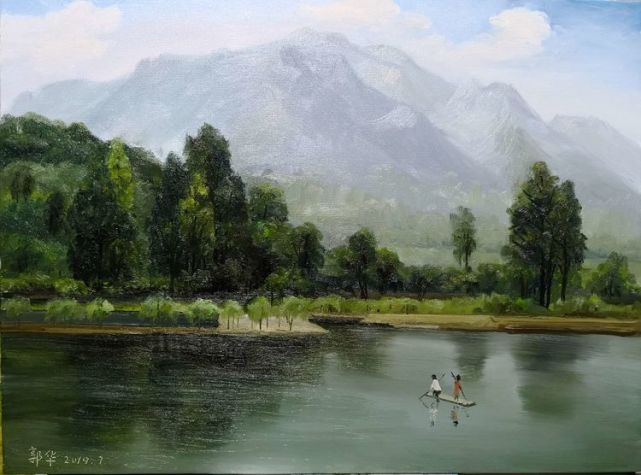 油画|脱贫攻坚决胜小康 女画家郭华美丽乡村油画作品