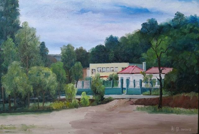 油画|脱贫攻坚决胜小康 女画家郭华美丽乡村油画作品