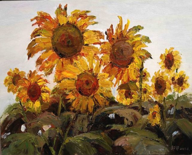 油画|脱贫攻坚决胜小康 女画家郭华美丽乡村油画作品