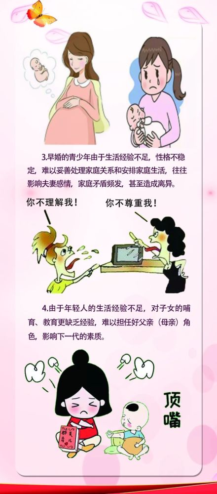 【早婚早育】早婚早育的危害——婚育新风进万家知识宣传