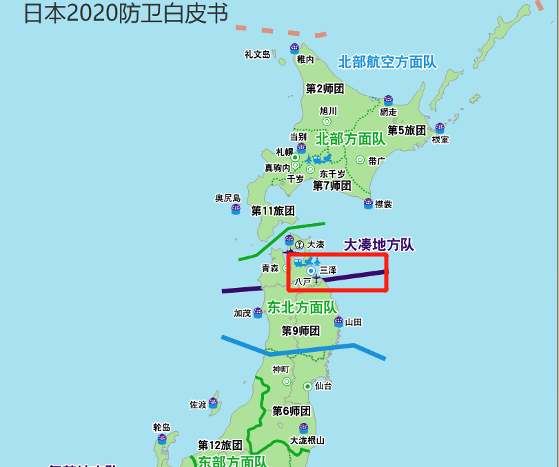 三泽基地的位置