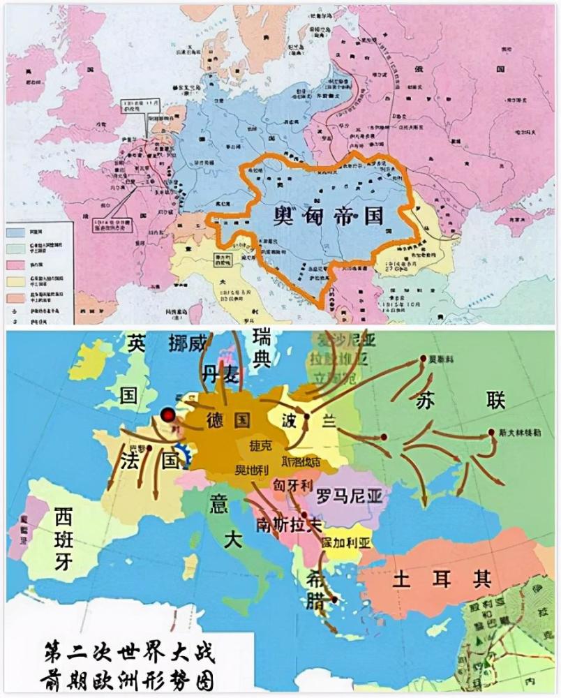 如图所示,随着一战后奥匈帝国,德意志第二帝国,俄罗斯帝国三个中东欧