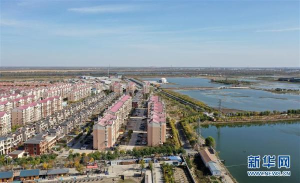 这是天津市北辰区西堤头镇赵庄子村一景(10月27日摄,无人机照片.