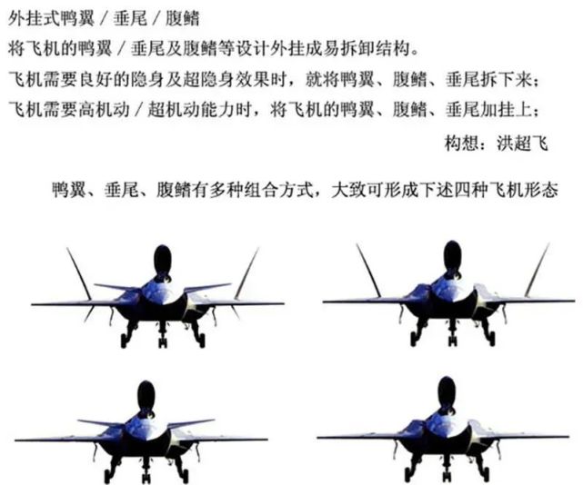 南航申请变形隐身战斗机专利 歼20使用外挂式鸭翼垂尾概率增大