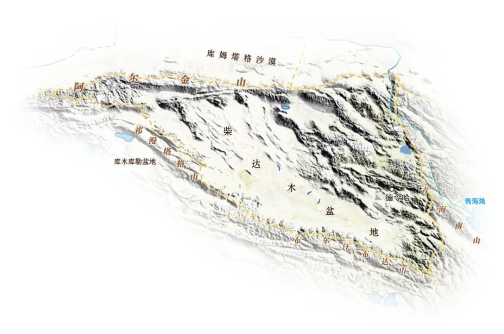 西北有海拔4000米左右的 阿尔金山,是 柴达木盆地和塔里木盆地的天然