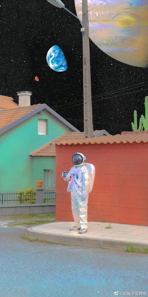 太空人壁纸丨我去宇宙了,回来摘星星给你
