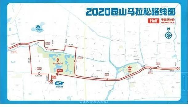 2020昆山马拉松路线图