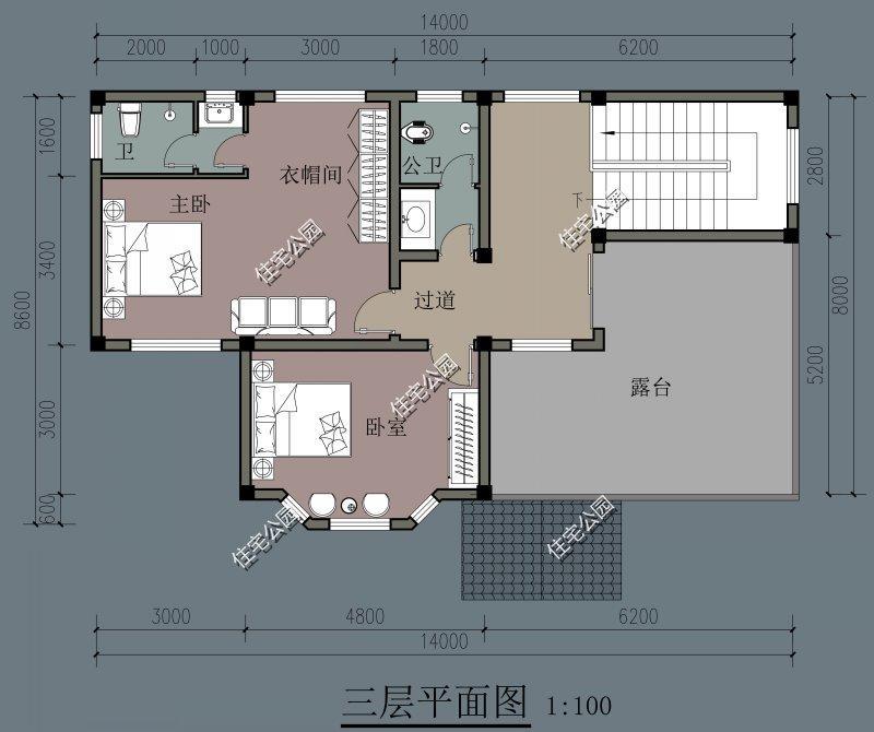 农村建别墅,面宽15米,进深8米怎么设计?