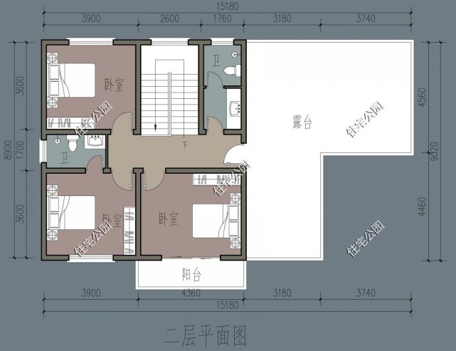 农村建别墅,面宽15米,进深8米怎么设计?