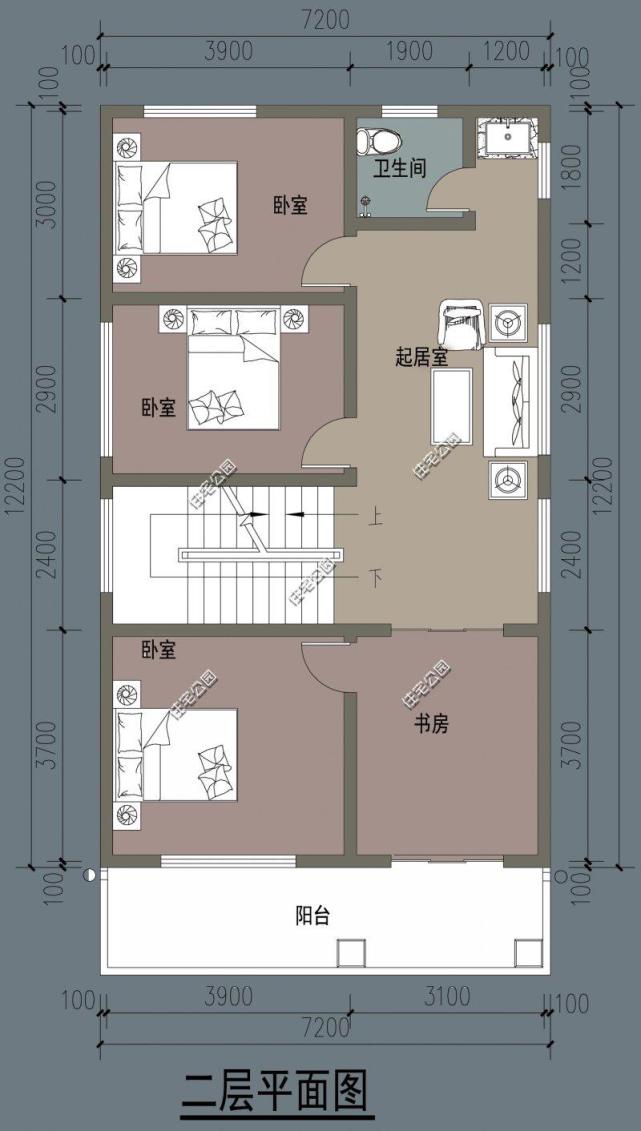 农村自建房开间7米进深13米,该怎么设计?