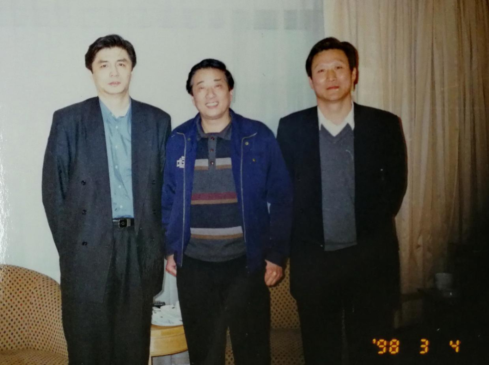 邹志华(中)和两个爱徒汪嘉伟,邸安和.