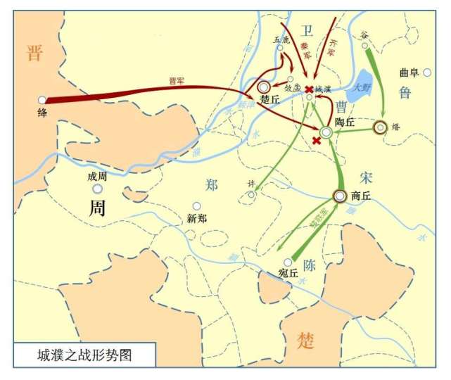 楚军,自都城,江水(长江)以北的郢都出兵,而淮水以北的蔡国,颖水以北的