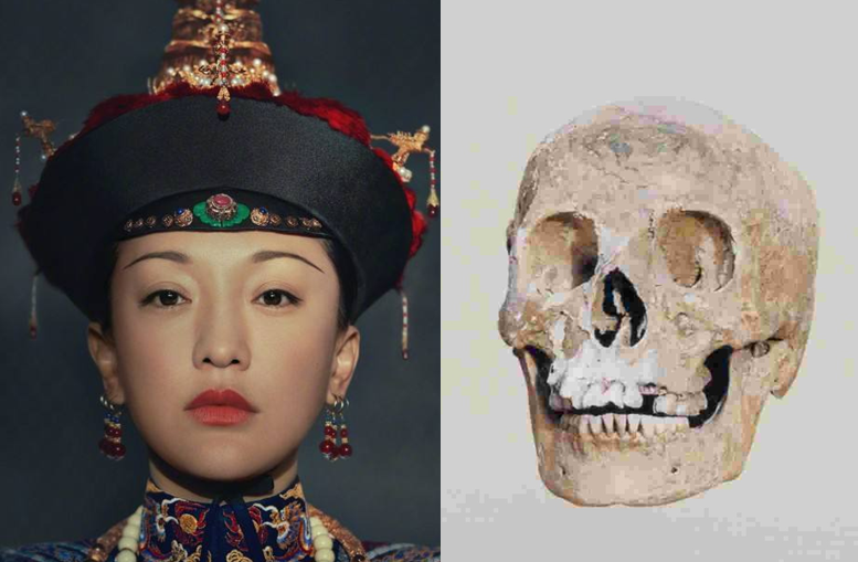 惠皇贵妃陵墓地宫,在棺椁中发现了被乾隆废弃的皇后辉发那拉氏的头骨