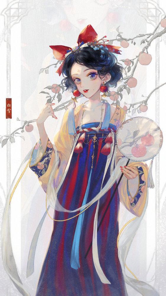 迪士尼公主变"中国风",艾莎公主汉服灵动,贝儿旗袍性感优雅