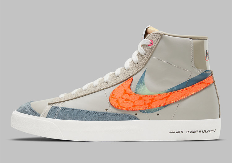 阴阳swoosh还有解构设计nike又出了双上海限定开拓者