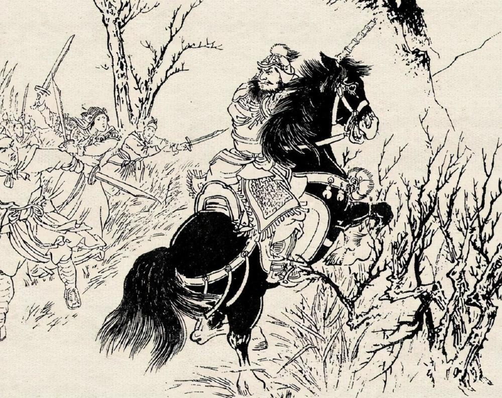 韩滔被梁山所擒,呼延灼仗着一身武艺和御赐宝马"踏雪乌骓",勉强冲出