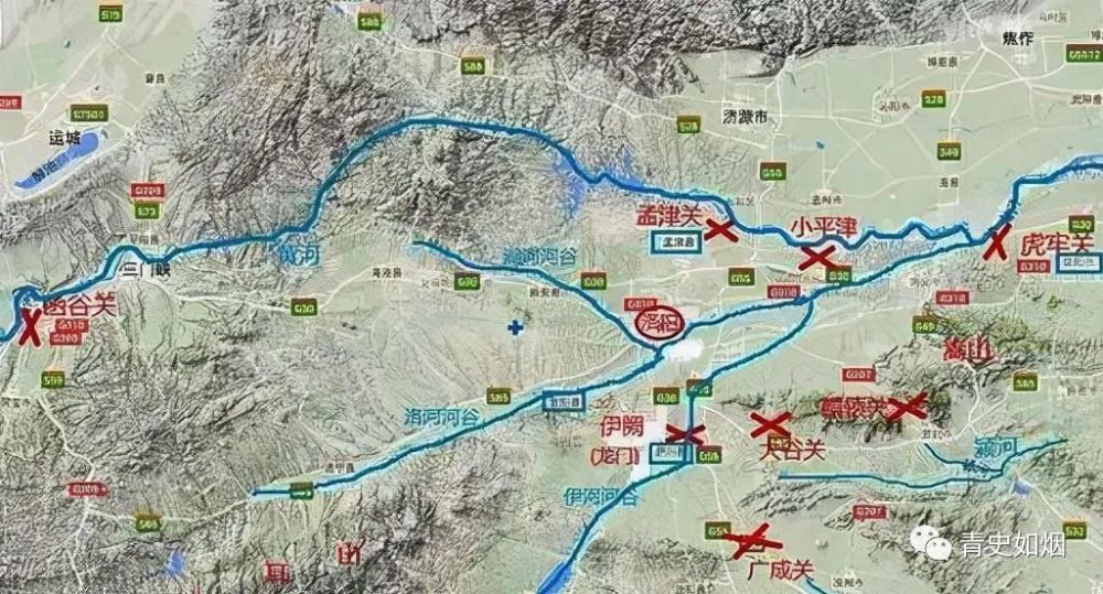 你想打长安,那么山河四塞,函谷关,武关,散关和萧关,必选一个
