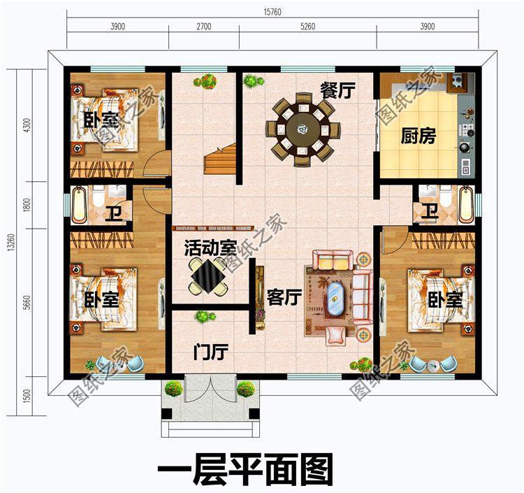 三套简单又舒适二层平顶现代风别墅设计图,既省钱又有