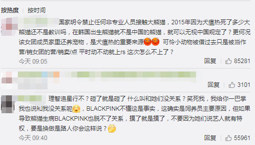 blackpink引争议?带妆零距离抱大熊猫,网友愤怒:请归还