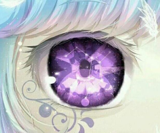 狮子座的专属眼睛就是紫色的钻石一样,璀璨夺目. 处女座