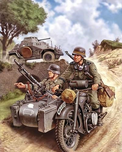 二战历史上 纵横在战场之上的 纳粹德国军用摩托车
