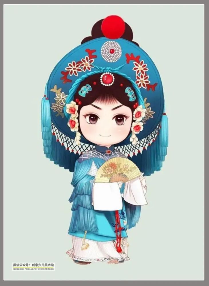将京剧人物画成q版动漫,每一张都是学习的好素材!