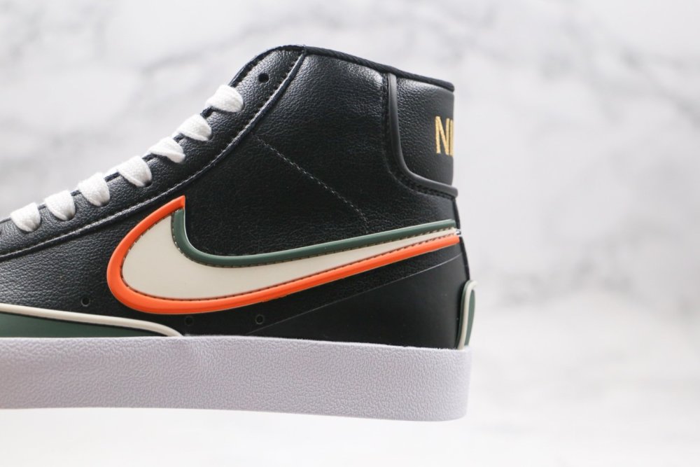 耐克nike blazer mid 1977中帮开拓者黑彩虹滴塑板鞋