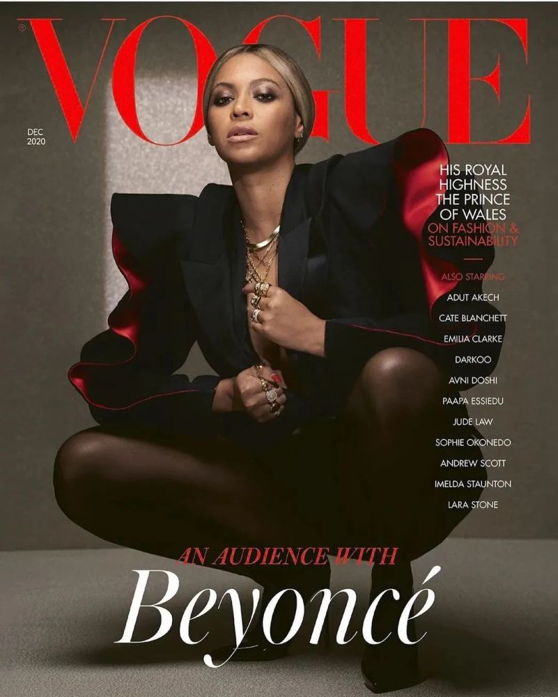 碧昂斯beyonce登上英国版《vogue》封面12月刊