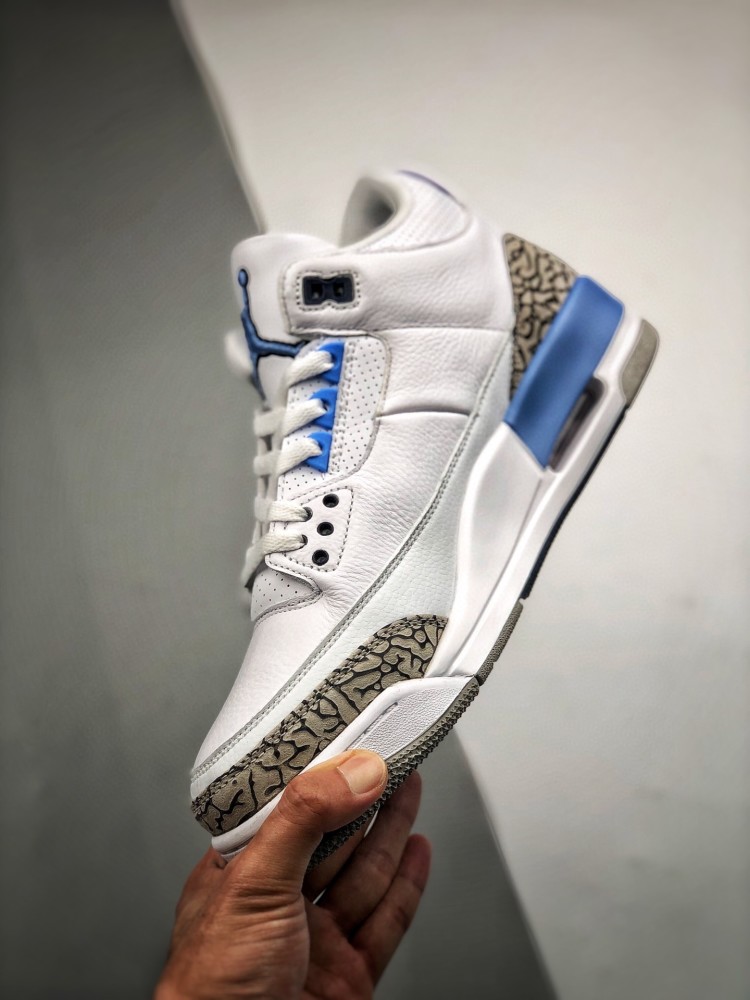 耐克airjordan3北卡蓝开箱测评