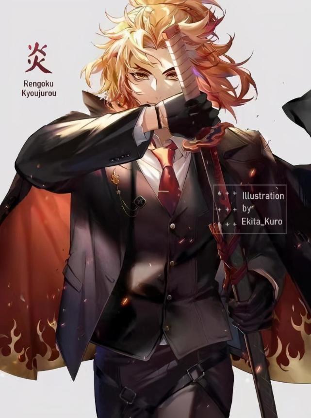 《鬼灭之刃》九柱西装暴徒,大哥帅得很文艺,蝴蝶穿上"