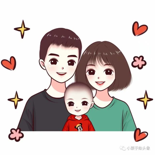11月家庭头像,一家三口,四口微信头像