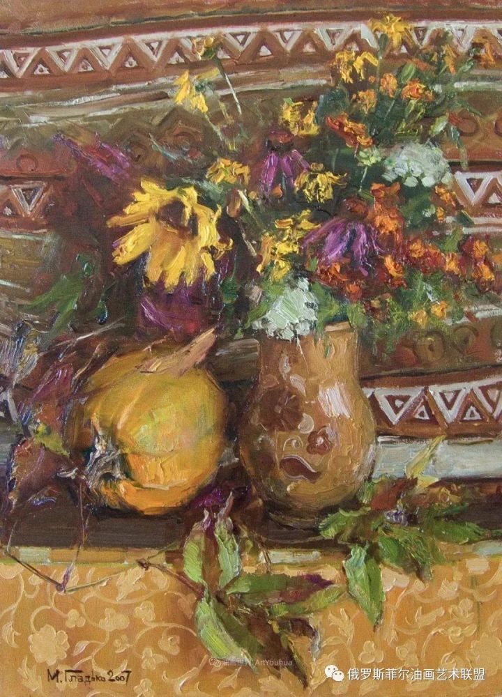 俄罗斯画家马克西姆·格拉德科花卉与静物油画作品欣赏(上)