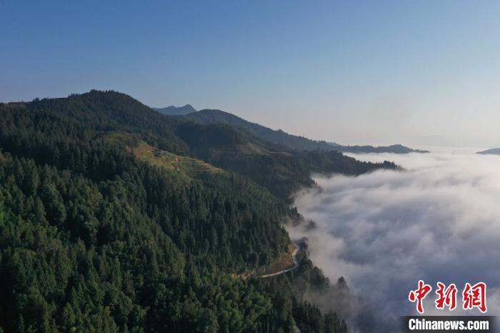 贵州从江:天鹅山云海如画