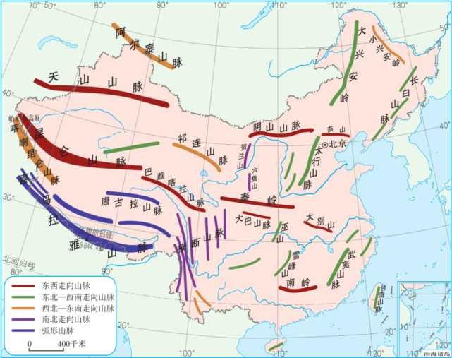 (12)云贵高原与东南丘陵界线:雪峰山(11)长江中下游平原和华北平原