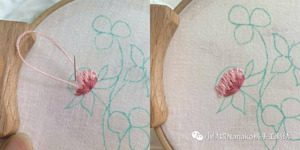 六,缎面绣. 小面积填充刺绣绣图的常用针法.