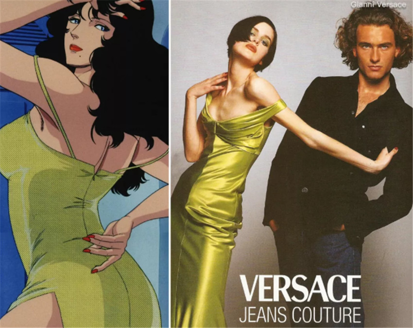 出席活动,绝对不能少了丝绸长裙, 一身gianni versace 95春夏高定,将