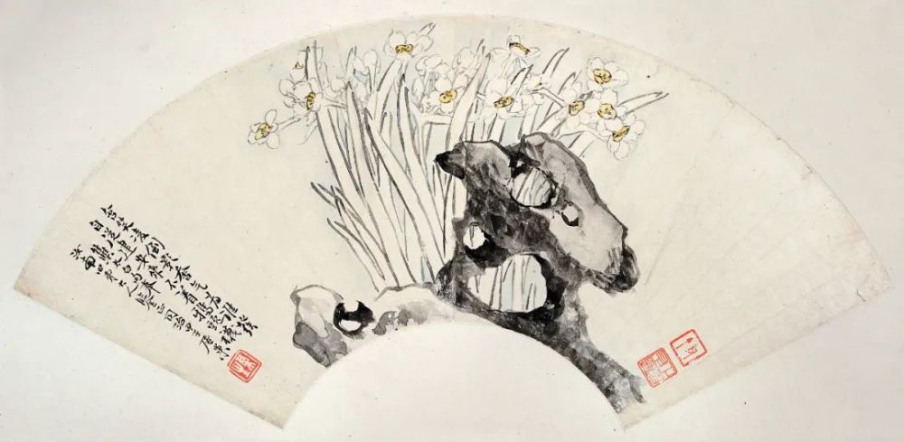 《水仙图》52.5x17cm 1864年 广州艺术博物院藏